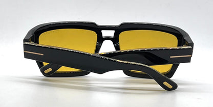 Tom Ford TF1202 52E ICON Collection Sunglasses-Zeiss Yellow Lenses-Full Kit-New