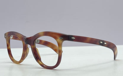 Late 60's NOS Thick French Panto Style Eyeglass Frames with Folding Temples