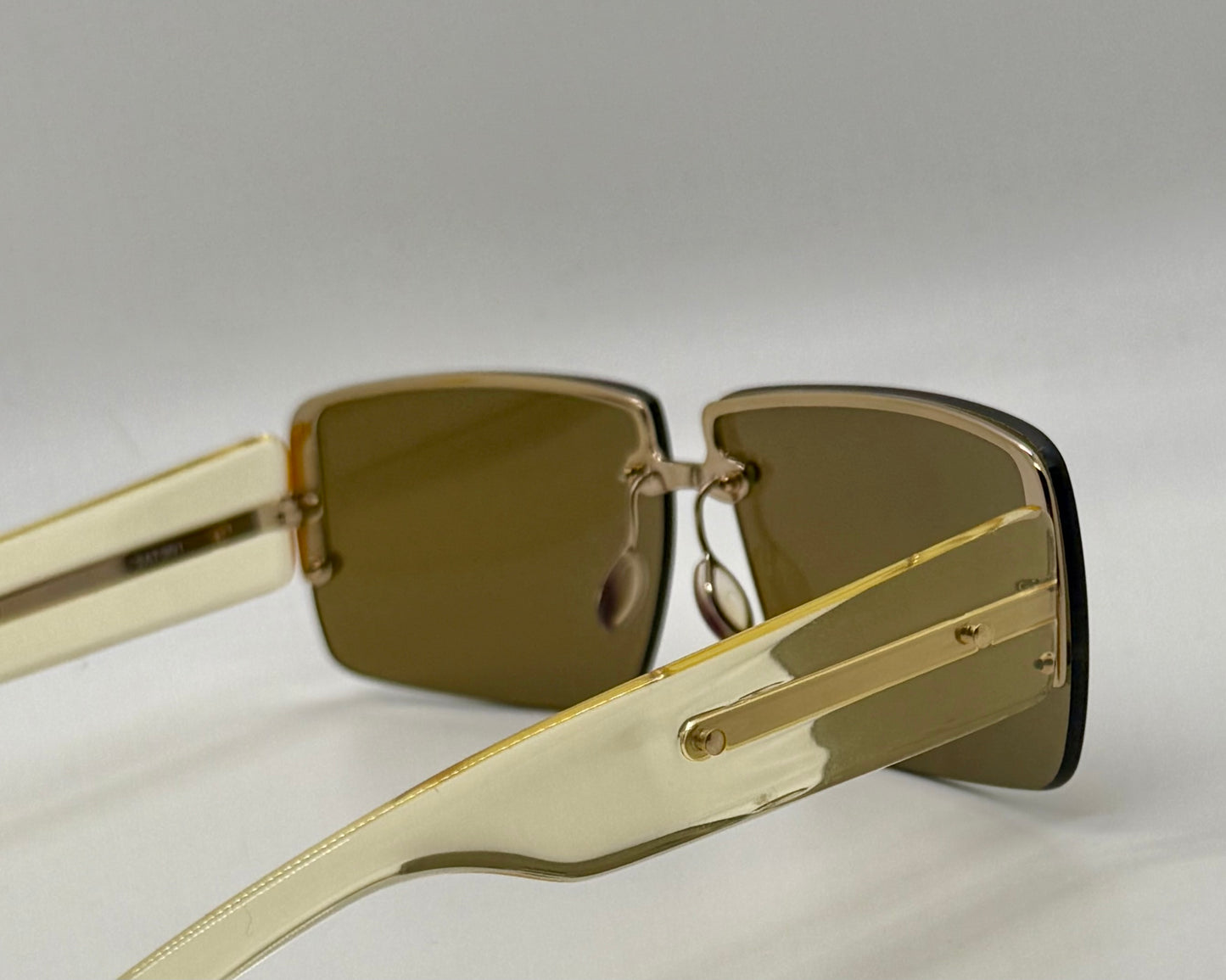 Prada SPR58B Rimless Vintage Shield Sunglasses Deadstock/Unworn-Italy