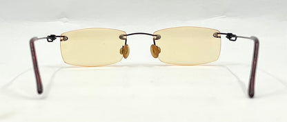 Masters Rimless Sunglasses-Solid Yellow Lenses-Unworn/Vintage