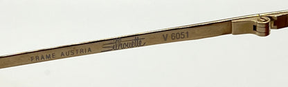 Silhouette M6078 V6051 Vintage Sunglasses Gold/Red w/New Gradient Custom Lenses-57mm-NOS