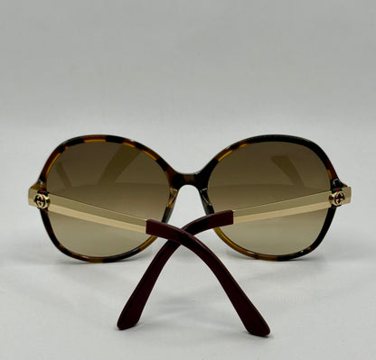 Gucci GG3796/F/S LV5CC Oversized Butterfly Sunglasses Gold Brown Authentic
