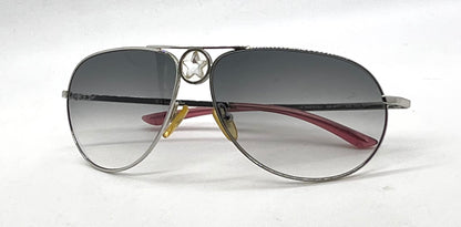 Christian Dior Hippy 1-Silver Star Aviator-Y2K Vintage Sunglasses-Unworn-Italy