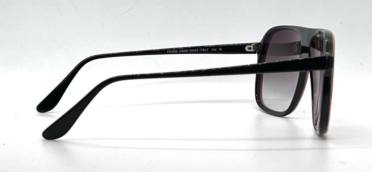 Avanti Racer Col.14 Vintage Black Pilot Sunglasses Unworn/Original-Handmade Italy