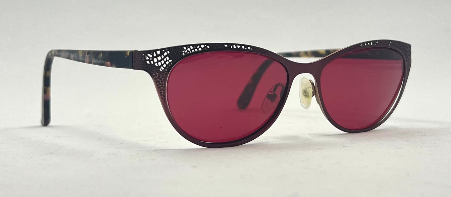 ProDesign Denmark 3831 Sunglasses-New Crimson Bloom Second Chance Custom Lenses-Unworn