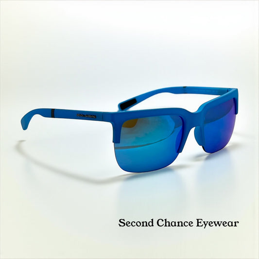 Dolce & Gabbana DG6097 3015/25 Matte Blue Sunglasses 58-19-145 Deadstock Unworn