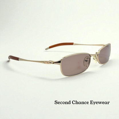 Oakley Straight Line 2.0 11-729 Vintage Sunglasses w/New Solid Brown Cudtom Tinted Lenses-Unworn/ Collectible