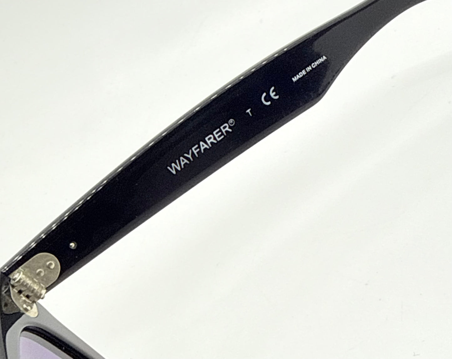 Ray-Ban RB5121 2000 Wayfarer Black w/ New Light Purple Custom Lenses–Full Kit