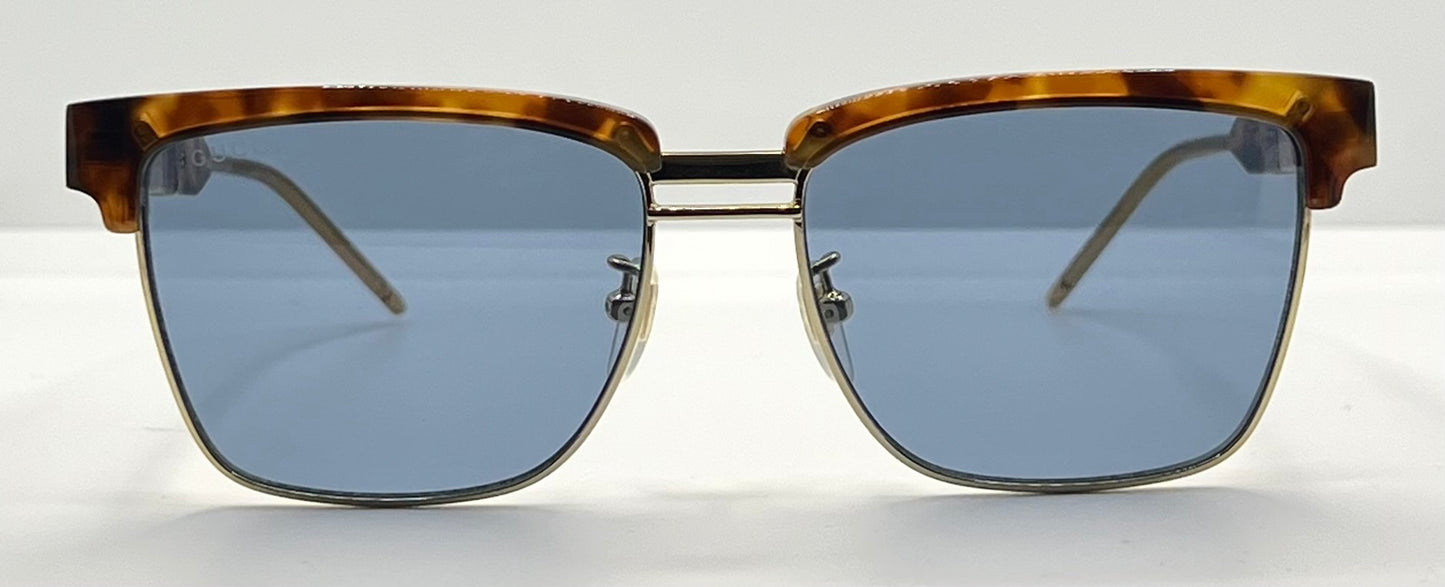 Gucci GG0603S-005 Deadstock Havana/Gold Square Sunglasses — Full Kit, Collector’s Piece