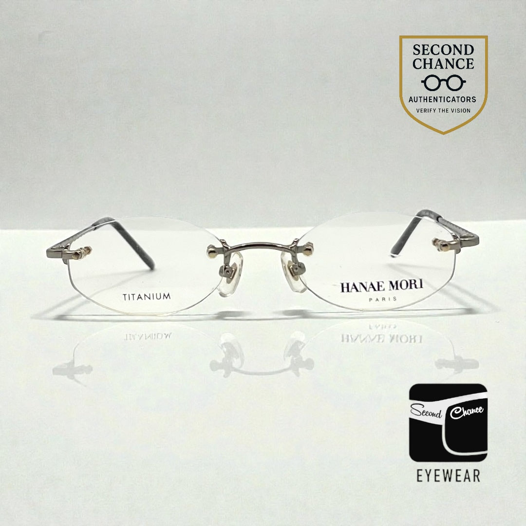 Hanae Mori Paris HP7305 Y2K Minimalist Rimless Titanium Glasses Japan Unworn