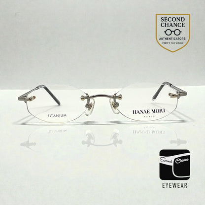 Hanae Mori Paris HP7305 Y2K Minimalist Rimless Titanium Glasses Japan Unworn