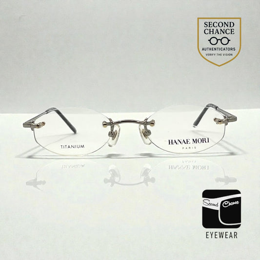 Hanae Mori Paris HP7305 Y2K Minimalist Rimless Titanium Glasses Japan Unworn