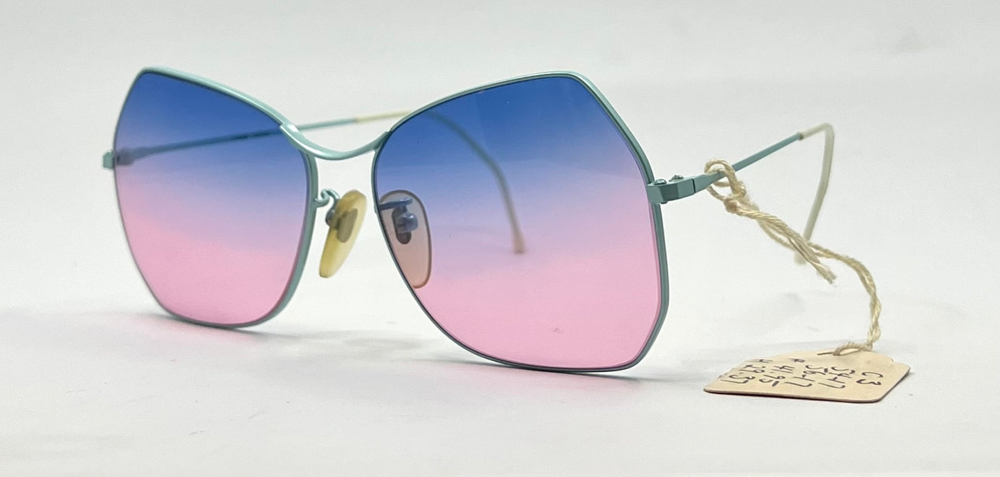 Cobalt C-3 54-17 Vintage Sunglasses-New Blue-Rose Second Chance Custom Lenses