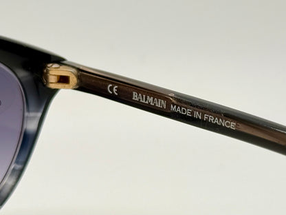 BRAND NEW/UWORN Deadstock Balmain BL 2007 Sunglasses – Made in France, Black/Smoky Grey