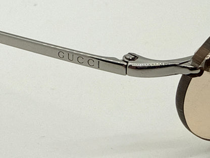 Gucci Gg1714|S 6Lb6P Rimless Oval Sunglasses 51-19-135 Deadstock Y2K Vintage
