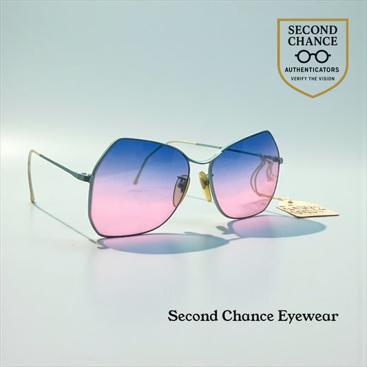 Cobalt C-3 54-17 Vintage Sunglasses-New Blue-Rose Second Chance Custom Lenses