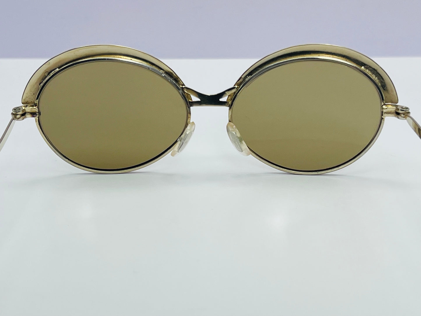 Vintage 60s Gold/Metal Sunglasses-Made In France-Amazing Condition-Unique & Cool