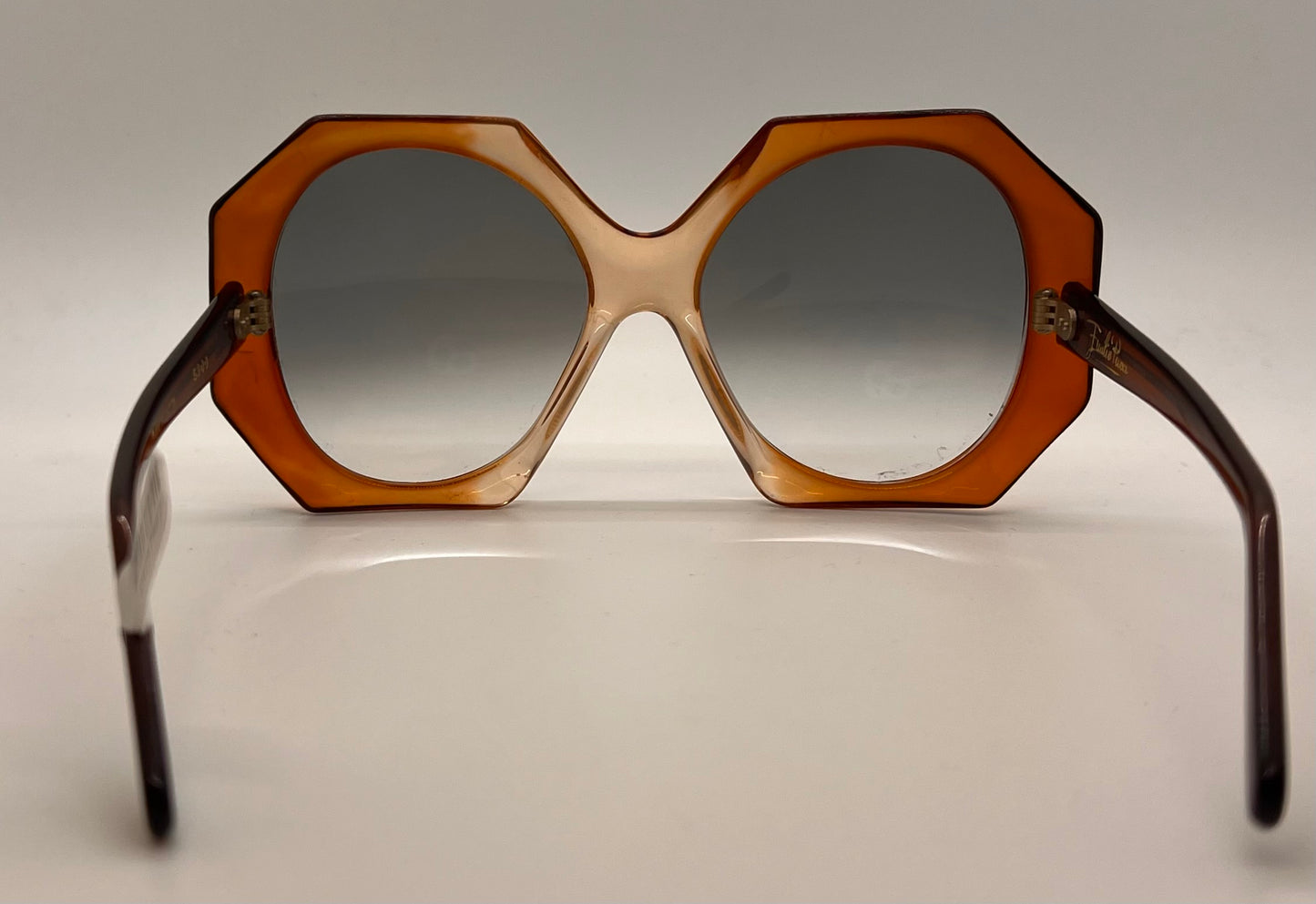 Vintage Emilio Pucci 5300 Sunglasses Amber Honey Burnt 53-18-130 Oversized