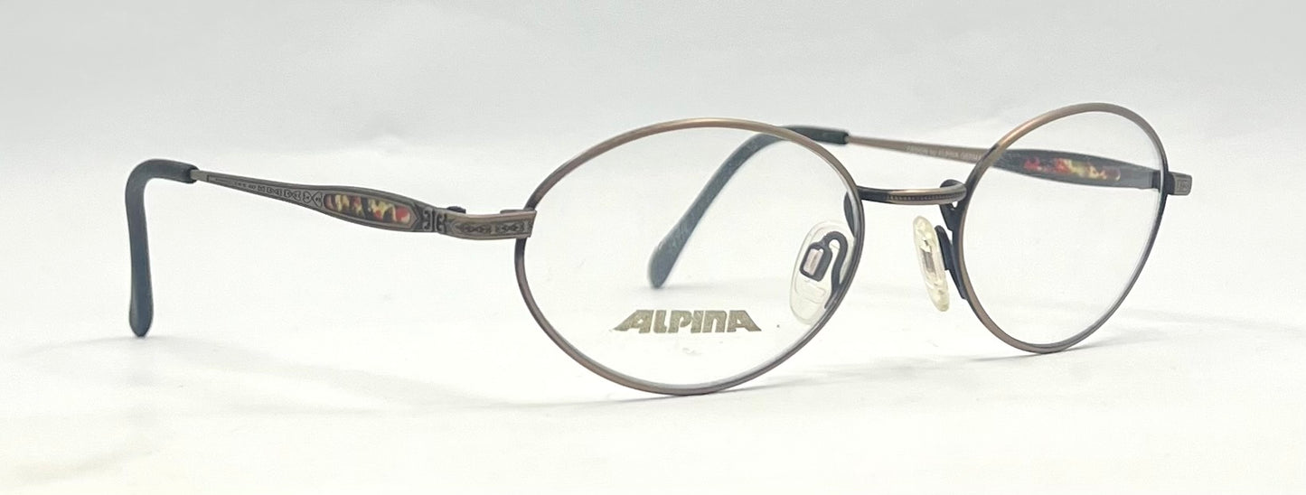 Vintage Alpina Windows 704 Round Metal Optical Frame 51-19 Deadstock
