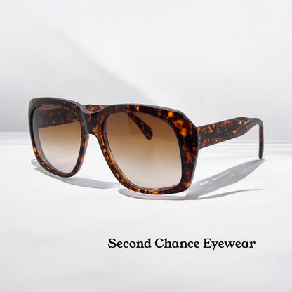 VINTAGE Deadstock-ULTRA GOLIATH II TORTOISE Sunglasses with Brand New Custom Tobacco Brown Gradient Berko's Designs Lenses