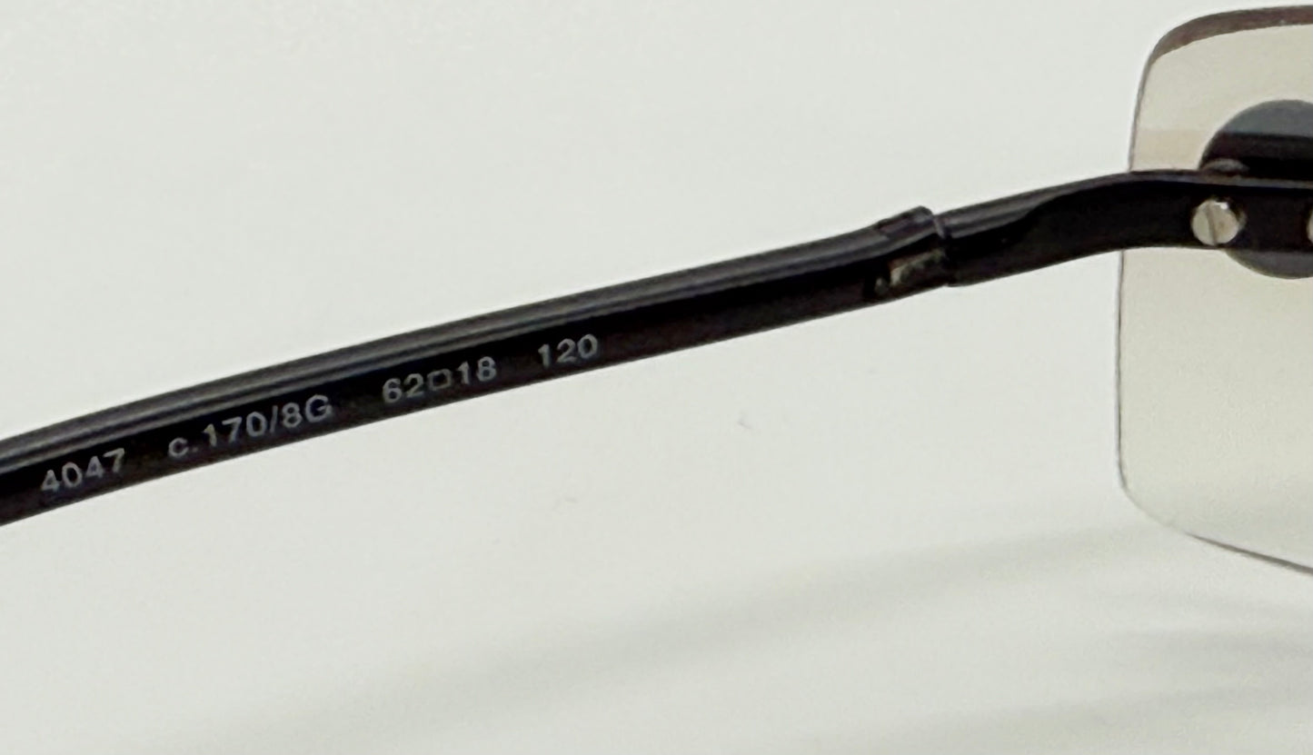 Chanel 4047 C.170/8G Y2K Vintage Sunglasses-Unworn All Original-Rimless-62mm