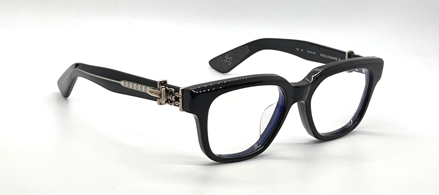 Chrome Hearts Vagillionaire II BK Black Optical Eyeglasses-Unworn-Full Kit-Japan