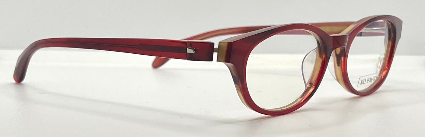 Kio Yamato KP-126U 49mm Red Oval Eyeglasses-New/Unworn-Japan Handmade