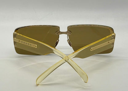Prada SPR58B Rimless Vintage Shield Sunglasses Deadstock/Unworn-Italy
