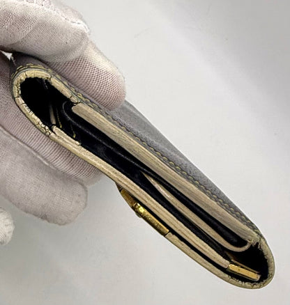 Louis Vuitton Vintage Navy Blue Leather Continental Long Wallet – France