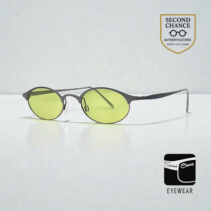 Rodenstock R4241-Y2K Vintage Oval Sunglasses-New Custom Bottle Green Tinted Lenses