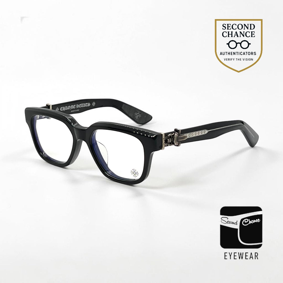 Chrome Hearts Vagillionaire II BK Black Optical Eyeglasses-Unworn-Full Kit-Japan