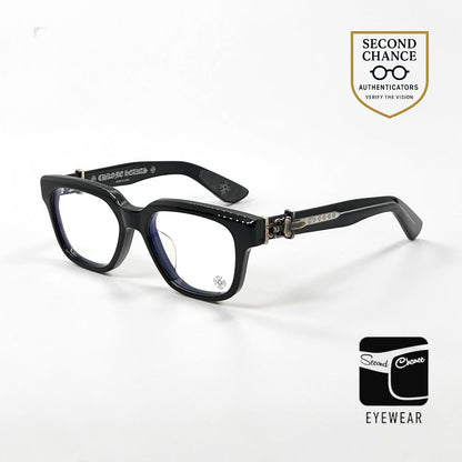 Chrome Hearts Vagillionaire II BK Black Optical Eyeglasses-Unworn-Full Kit-Japan