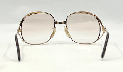 Vintage GILT ISABEL 52-18 Gold Purple Enamel Japan Sunglasses