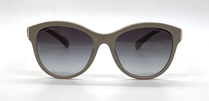 CHANEL 5458-A Beige Cat Eye Sunglasses Original Gradient Lenses Italy