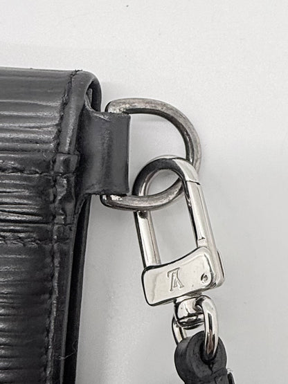 Louis Vuitton Epi Leather Card Holder with Lanyard – Black-Authentic