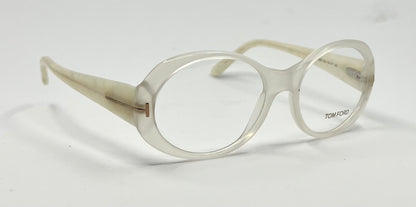 Tom Ford TF5246 024 Ivory Pearl Oval Eyeglasses 53-17-140 Italy Deadstock
