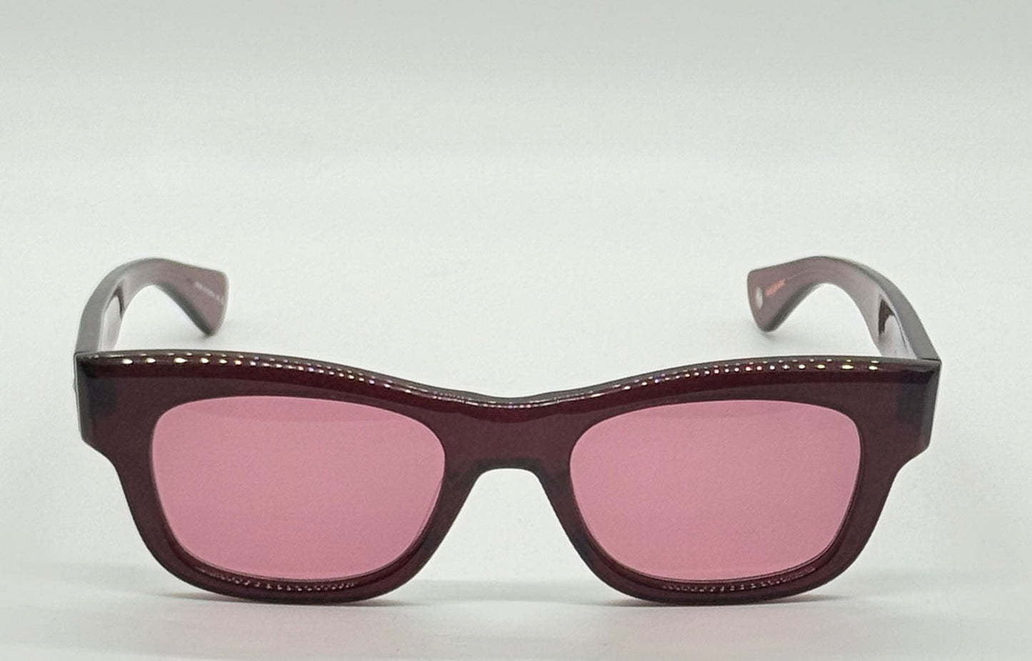 Garrett Leight WOZ MER 49[]21-Merlot Lilac Lens Sunglasses-New/Unworn-Full Kit