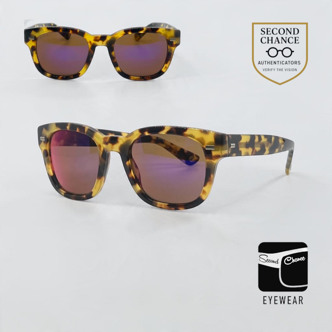 Gucci GG1079/S Havana Purple Mirror Sunglasses Unworn/Full Kit-Italy-50mm
