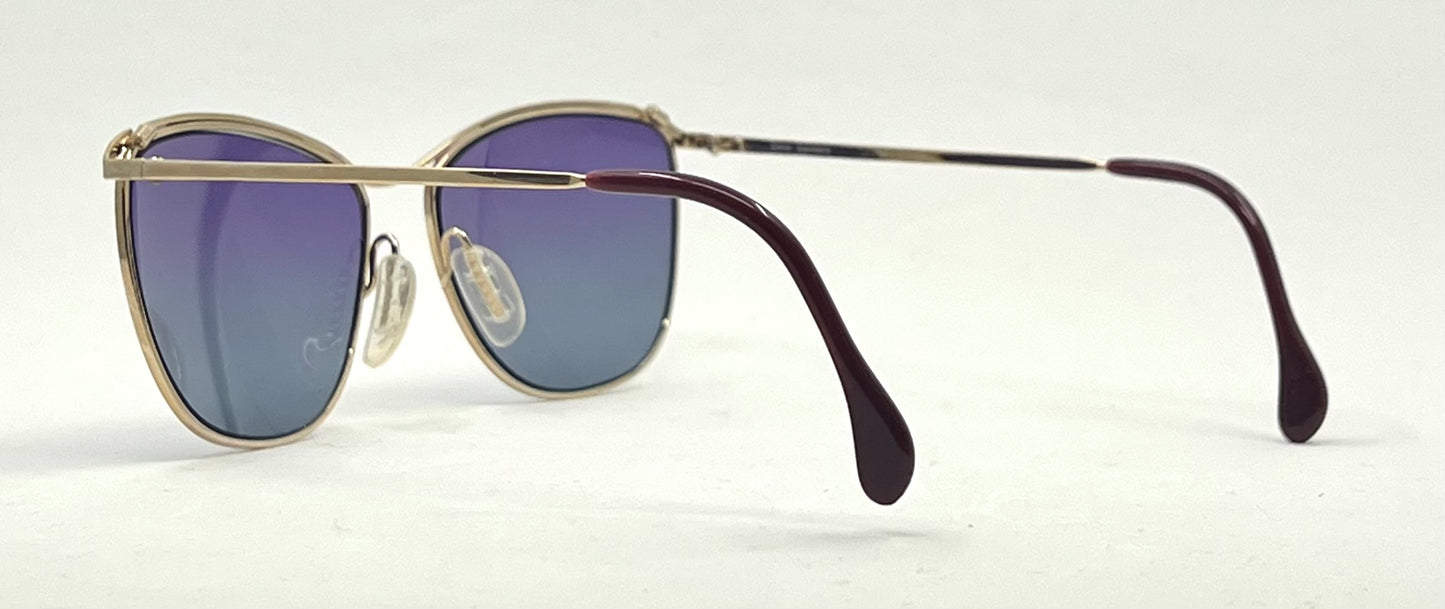 ZEISS Germany 6840 – Vintage Metal Sunglasses-New Gradient Custom Lenses-Unworn