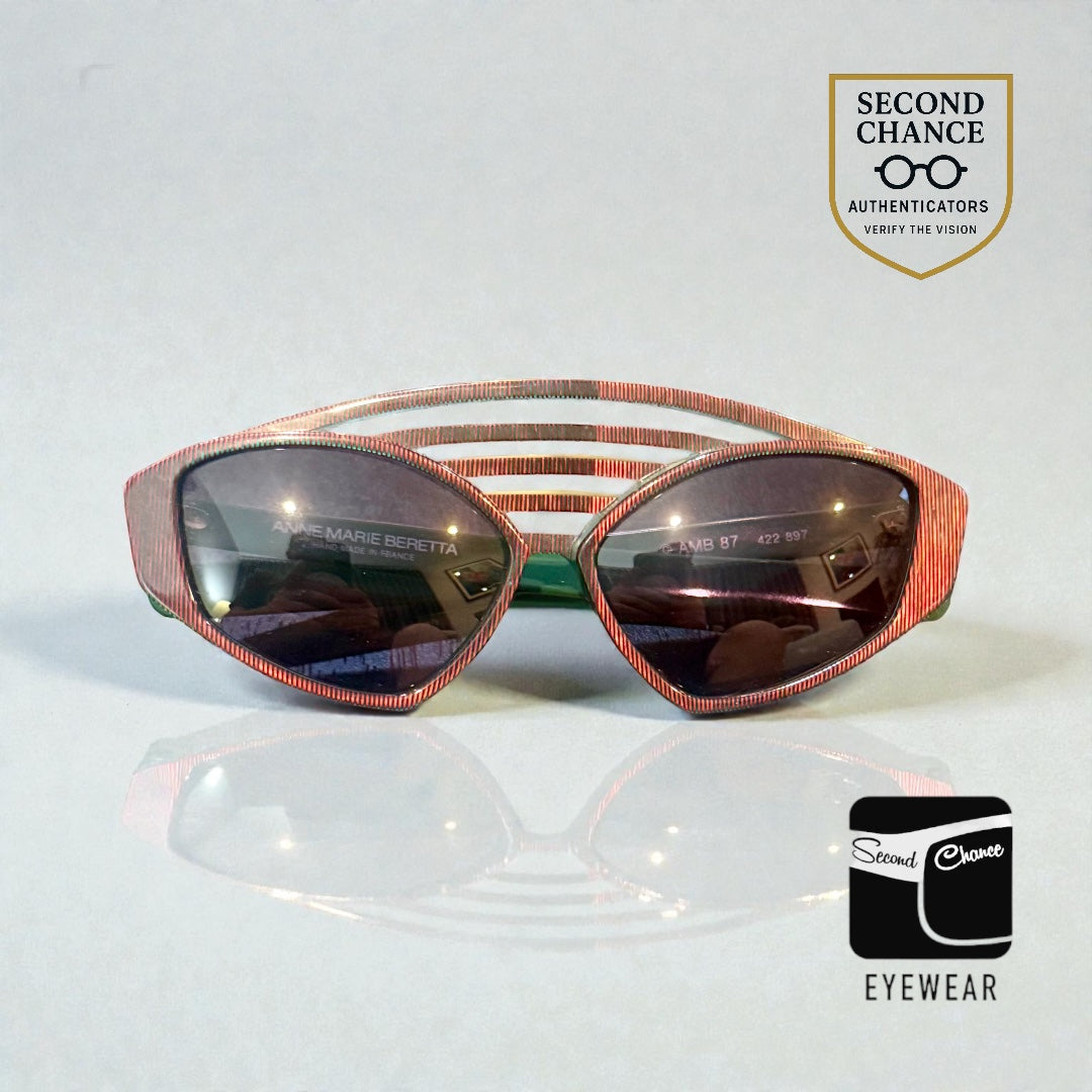 Anne Marie Beretta Archive Sunglasses ©1987 Deadstock Unworn France AMB 87 422 897