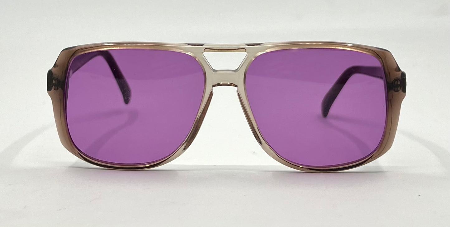 Universal Univis Bronzini-9 Vintage Sunglasses-New Purple Second Chance Custom Lenses