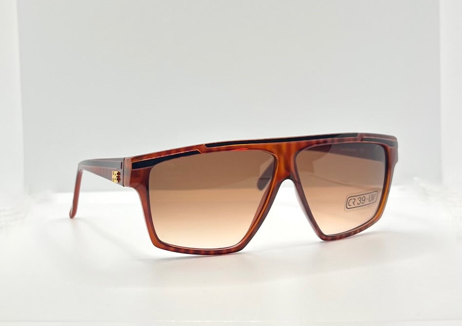 Vintage Harvé Benard 402 Sunglasses Italy K33 CR39 Tortoise Shield 60mm