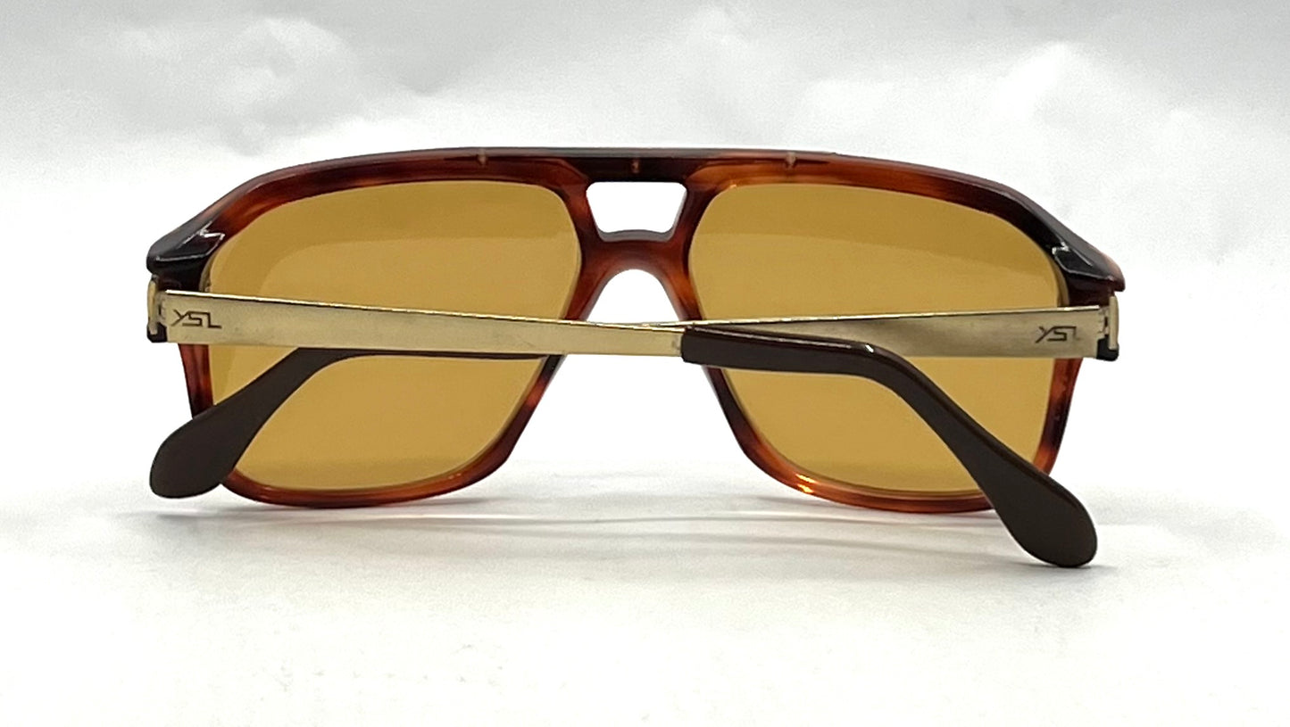 Yves Saint Laurent YSL 345 II VINTAGE Sunglasses-New Golden Ember Custom Lenses-Unworn