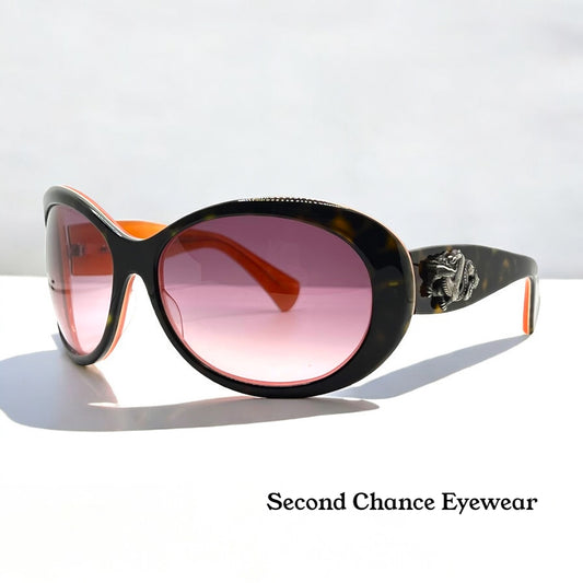 KIESELSTEIN-CORD “Puff” Sunglasses-Sterling Silver Dragon Temples-UNWORN-Original Gradient Lenses