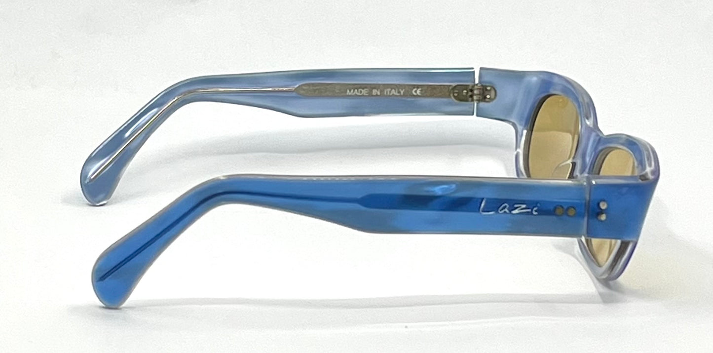 Lazi Italy Ice Blue Y2K Vintage Sunglasses-Unworn/Deadstock-Made In Italy