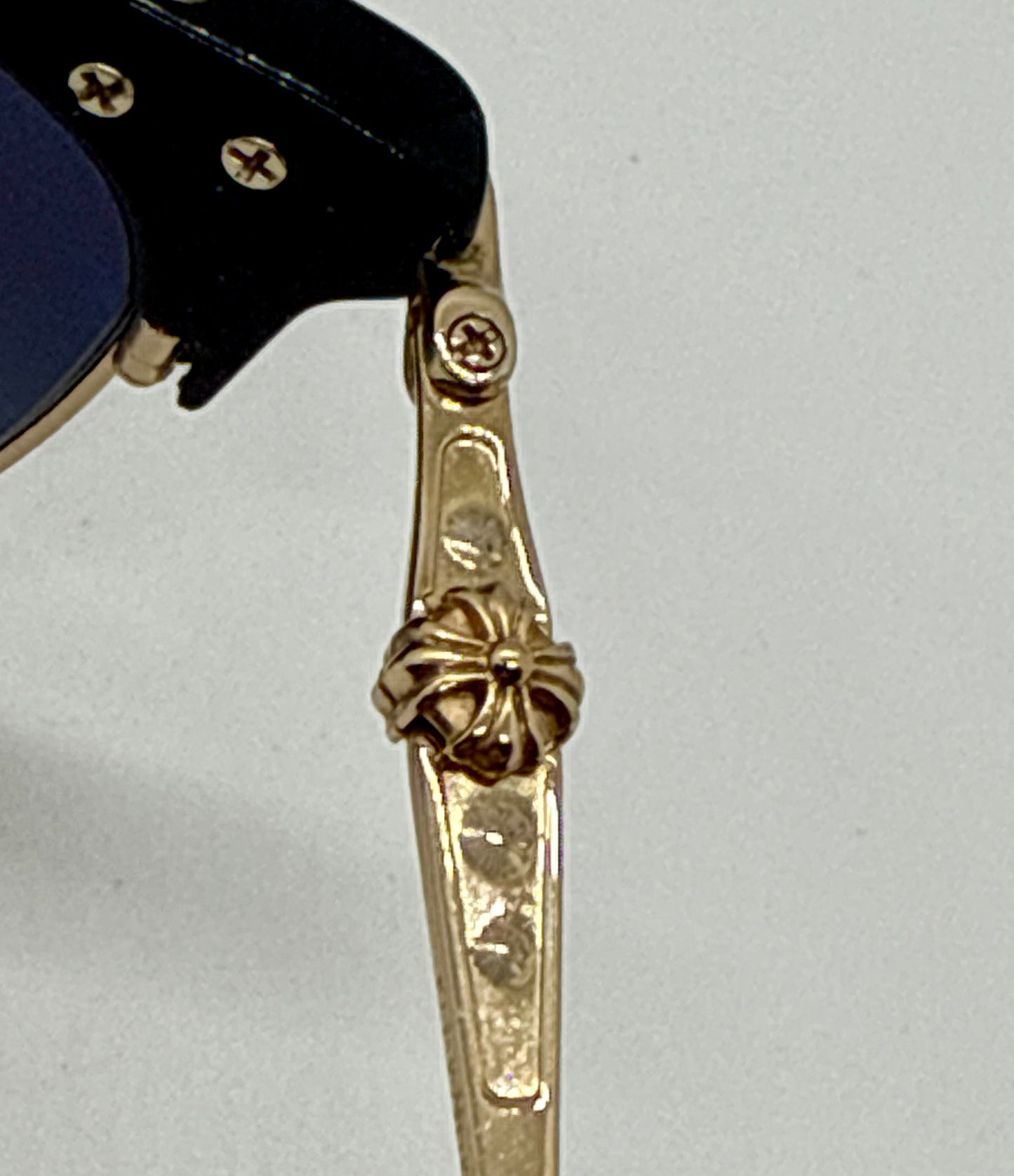 Chrome Hearts SLUNTRADICTION - Gold Sunglasses Zeiss Lenses Japan Authentic