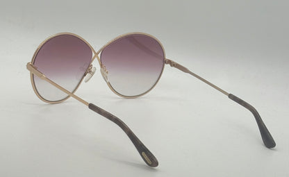 Tom Ford RAINA-02 TF564 28Z Oversized Mirrored Sunglasses-Discontinued, Made in Italy