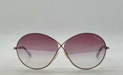 Tom Ford RAINA-02 TF564 28Z Oversized Mirrored Sunglasses-Discontinued, Made in Italy