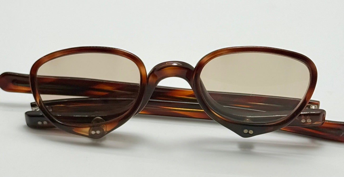 Vintage American Optical (AO) U.S.A. 5 1/2 Flip-Up Sunglasses - Tortoiseshell Frame