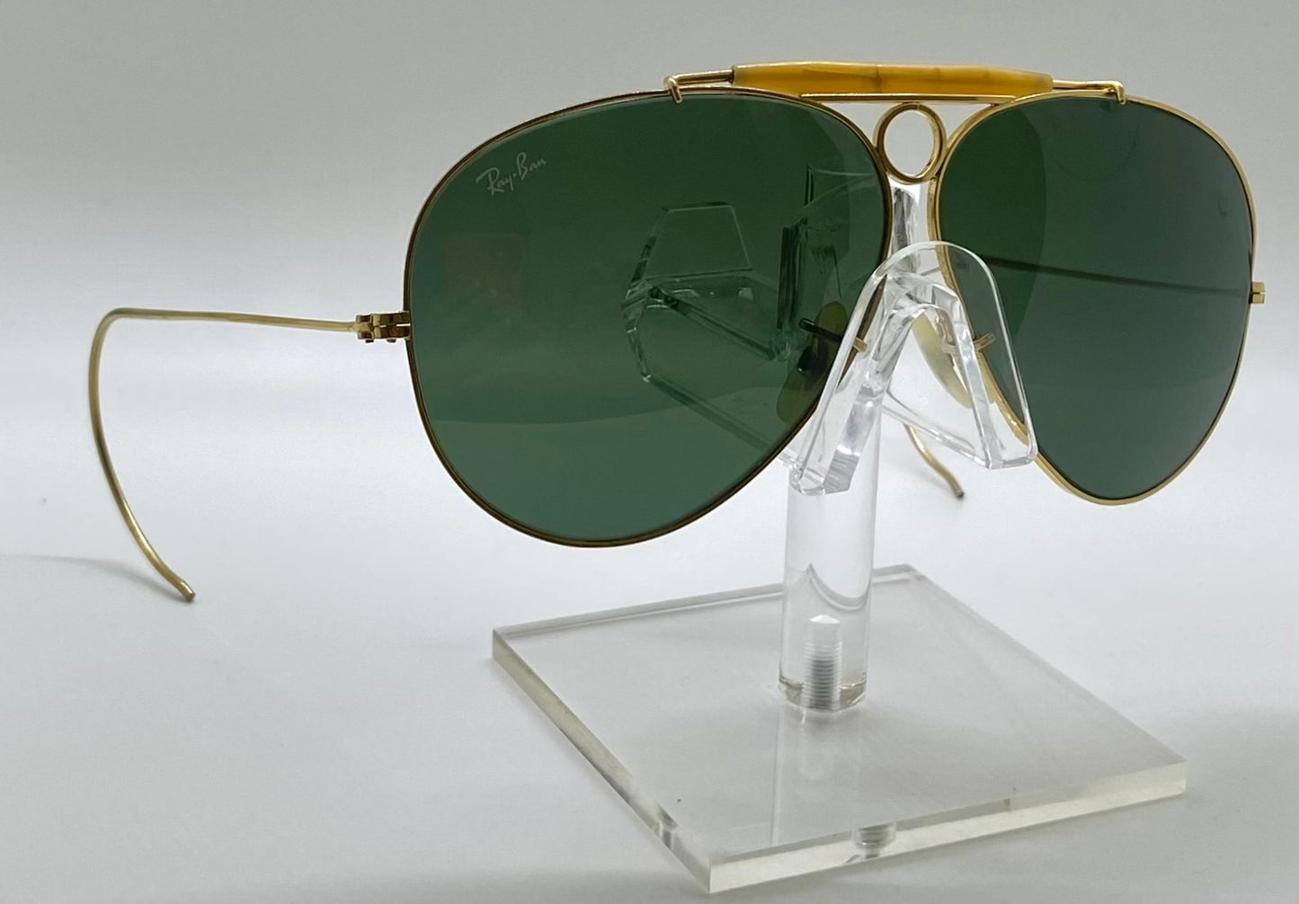 Vintage 1970s B&L Ray-Ban USA 62mm GEP G15 UV SHOOTER Aviator Sunglasses-New RB Glass Lenses